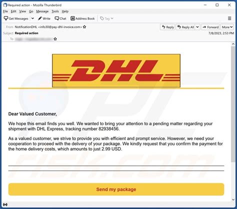 dhl scam emails